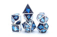 Solid Metal Blue Gear Dice set - for just $39.99! 