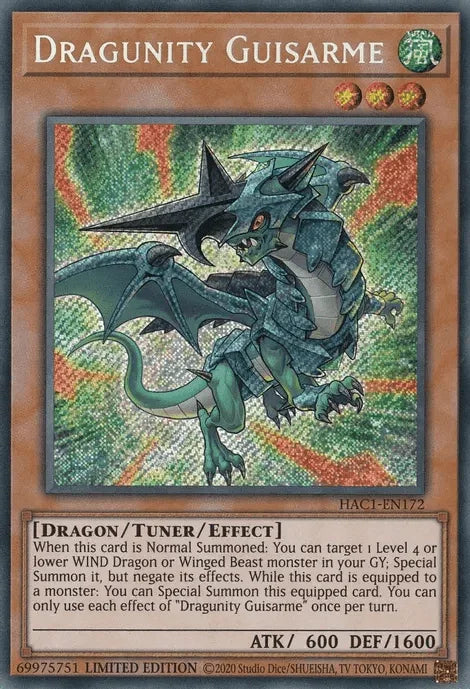 Dragunity Guisarme [HAC1-EN172] Secret Rare - for just $0.20! 