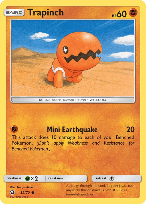 Trapinch (32/70) [Sun & Moon: Dragon Majesty] - for just $0.10! 