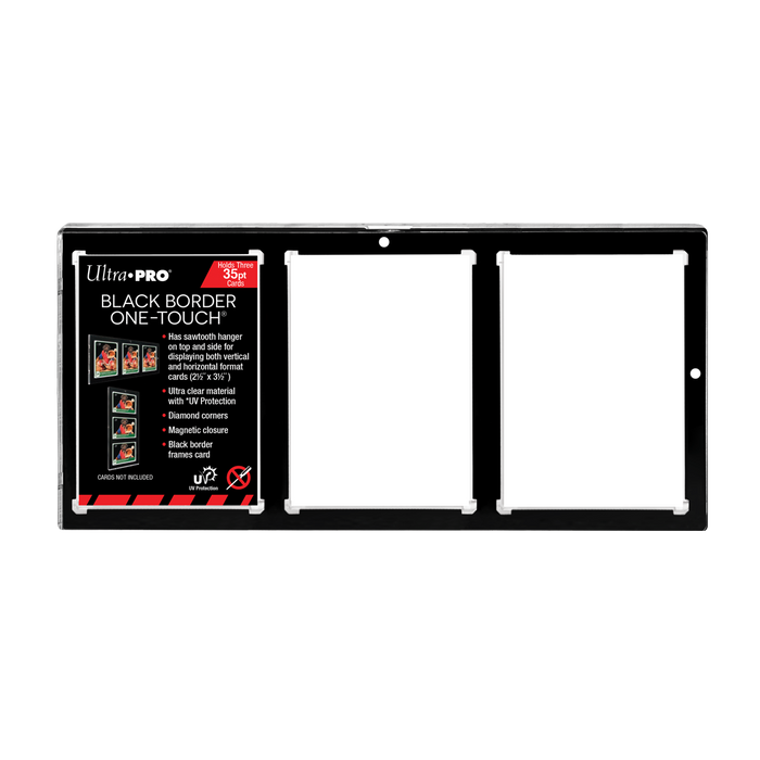 35PT 3-Card Black Border UV ONE-TOUCH® Magnetic Holder - for just $13.99! 