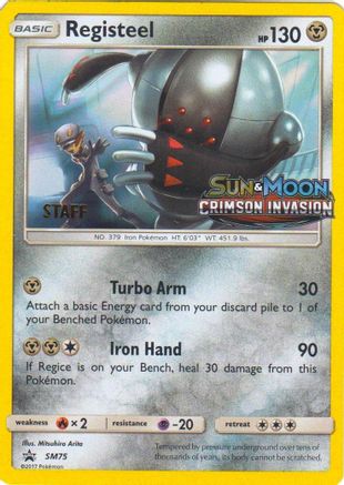 Registeel (Prerelease) [Staff] SM75 - SM Promos Holofoil - for just $6.99! 