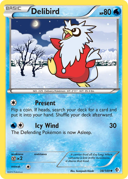 Delibird (38/149) [Black & White: Boundaries Crossed] - for just $0.15! 