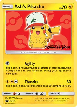 Ash's Pikachu SM109/248 - SM Promos - for just $19.90! 