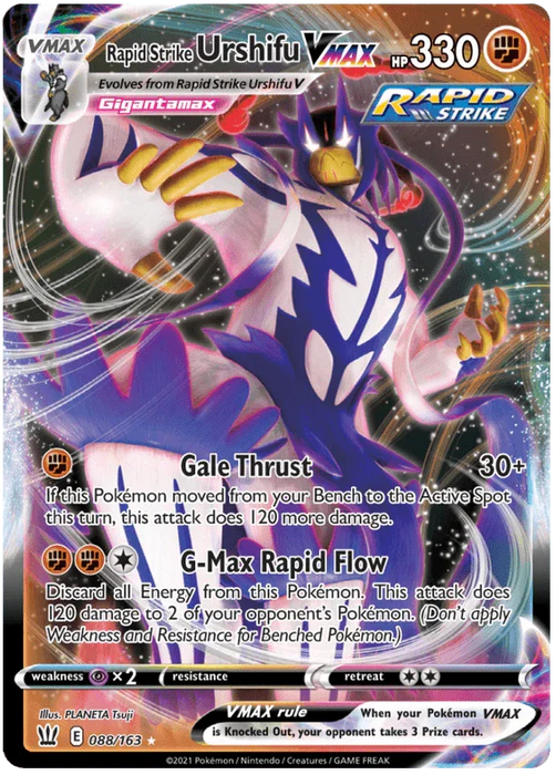 Rapid Strike Urshifu VMAX (088/163) (Jumbo Card) [Sword & Shield: Battle Styles] - for just $1.55! 