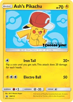 Ash's Pikachu (SM113) [Sun & Moon: Black Star Promos] - for just $18.25! 