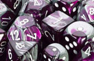 Gemini 2 Polyhedral Purple-Steel w/White 7 Die Set - Just $10! Shop now at Retro Gaming of Denver