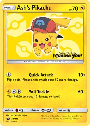 Ash's Pikachu SM111/248 - SM Promos - for just $12.35! 