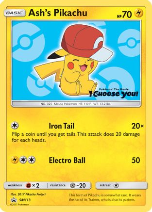 Ash's Pikachu SM113/248 - SM Promos - for just $13.83! 