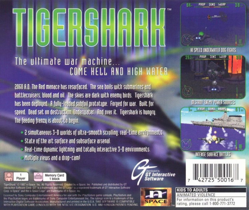 Tiger Shark – PlayStation 1 (PS1) - for just $0! 