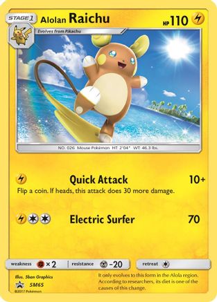 Alolan Raichu SM65/248 - SM Promos Holofoil - for just $2.33! 