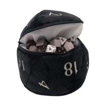 D20 Plush Dice Bag - Black - Just $13.99! Shop now at Retro Gaming of Denver