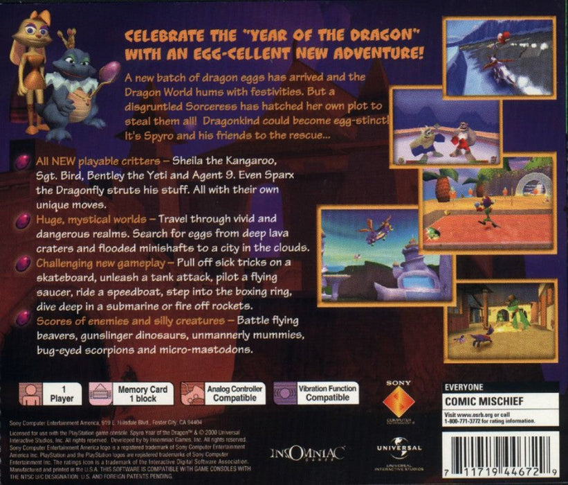 Spyro: Year of the Dragon [Greatest Hits] – PlayStation 1 (PS1) - for just $0! 