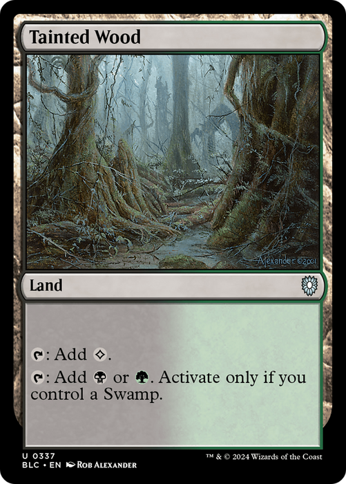 Tainted Wood (BLC-337) - Bloomburrow Commander - for just $0.08! 