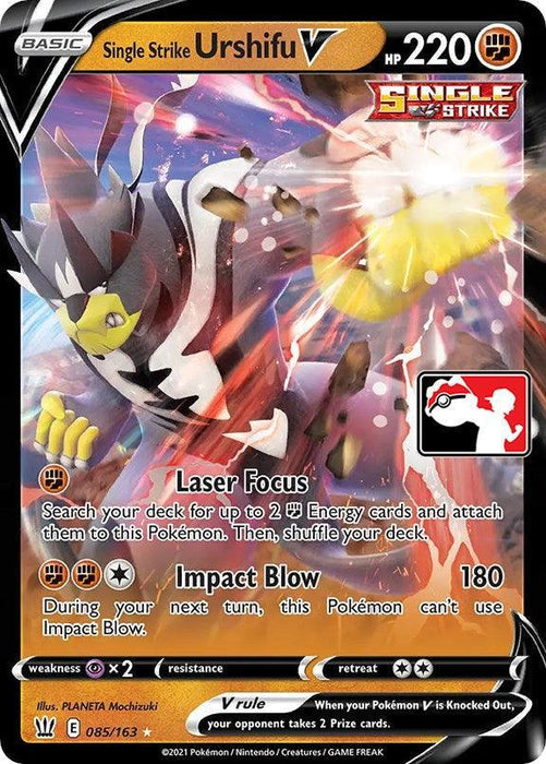 Single Strike Urshifu V (085/163) [Prize Pack Series One] - for just $0.90! 