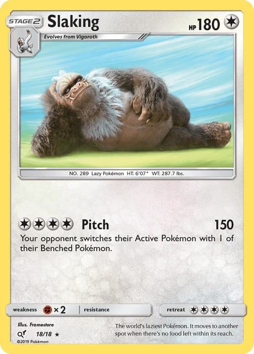 Slaking (18/18) [Sun & Moon: Detective Pikachu] - for just $0.55! 