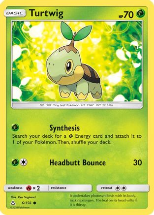 Turtwig 006/156 - SM  Ultra Prism Reverse Holofoil - for just $1.63! 