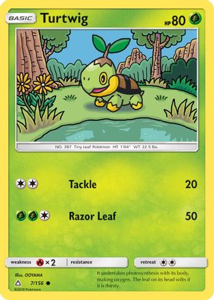 Turtwig 007/156 - SM  Ultra Prism Reverse Holofoil - for just $0.23! 