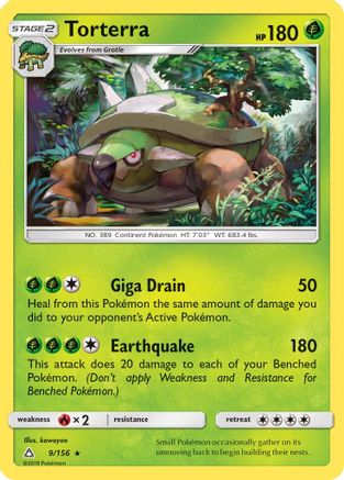 Torterra 009/156 - SM  Ultra Prism Reverse Holofoil - for just $1.53! 