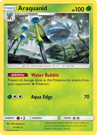 Araquanid 017/156 - SM  Ultra Prism Reverse Holofoil - for just $0.23! 