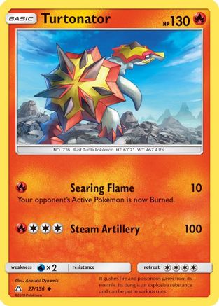 Turtonator 027/156 - SM  Ultra Prism Reverse Holofoil - for just $0.20! 