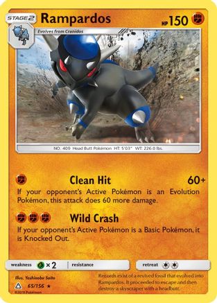 Rampardos 065/156 - SM  Ultra Prism Holofoil - for just $0.55! 