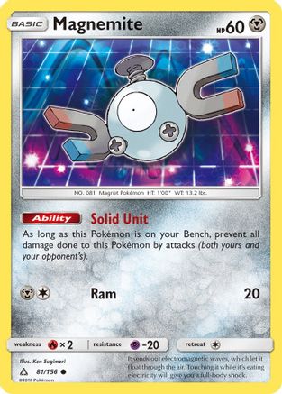 Magnemite 081/156 - SM  Ultra Prism Reverse Holofoil - for just $0.33! 
