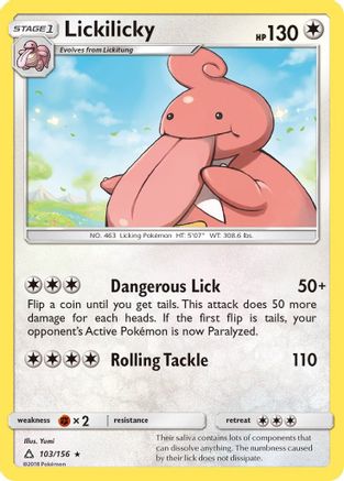 Lickilicky 103/156 - SM  Ultra Prism - for just $0.18! 