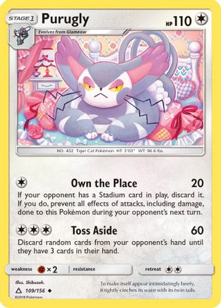 Purugly 109/156 - SM  Ultra Prism - for just $0.24! 