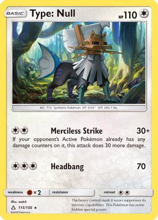 Type: Null 115/156 - SM  Ultra Prism Reverse Holofoil - for just $0.63! 