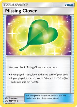 Missing Clover 129/156 - SM  Ultra Prism - for just $0.05! 
