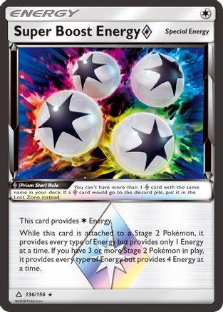 Super Boost Energy Prism Star 136/156 - SM  Ultra Prism Holofoil - for just $0.84! 