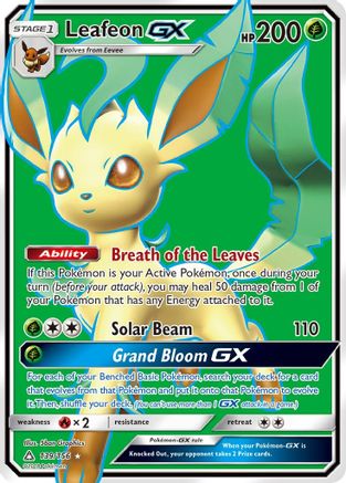 Leafeon GX (Full Art) 139/156 - SM  Ultra Prism Holofoil - for just $24.27! 