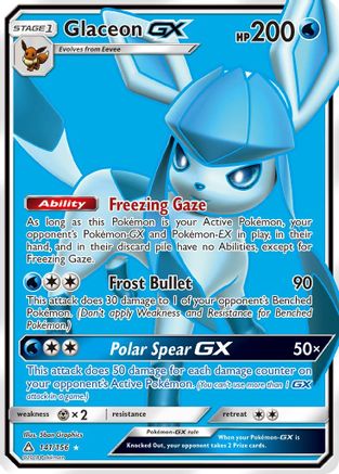 Glaceon GX (Full Art) 141/156 - SM  Ultra Prism Holofoil - for just $15.35! 