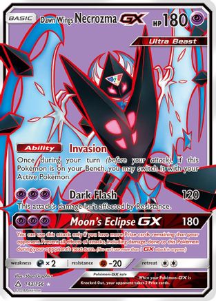 Dawn Wings Necrozma GX (Full Art) 143/156 - SM  Ultra Prism Holofoil - for just $5.58! 