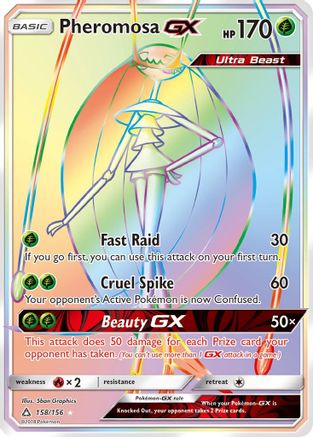 Pheromosa GX (Secret Rare) 158/156 - SM  Ultra Prism Holofoil - for just $1.39! 