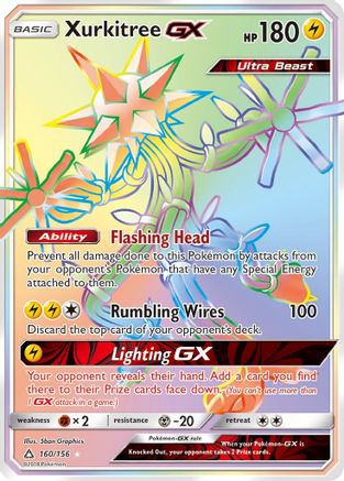 Xurkitree GX (Secret Rare) 160/156 - SM  Ultra Prism Holofoil - for just $13.20! 