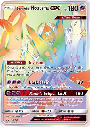 Dawn Wings Necrozma GX (Secret Rare) 161/156 - SM  Ultra Prism Holofoil - for just $14.52! 