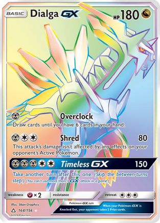Dialga GX (Secret Rare) 164/156 - SM  Ultra Prism Holofoil - for just $13.74! 