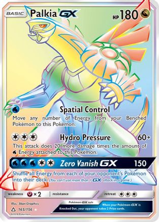 Palkia GX (Secret Rare) 165/156 - SM  Ultra Prism Holofoil - for just $26! 