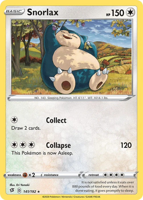 Snorlax (141/192) [Sword & Shield: Rebel Clash] - for just $0.40! 