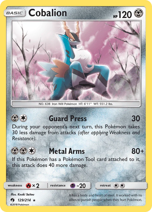 Cobalion (129/214) [Sun & Moon: Lost Thunder] - for just $0.30! 