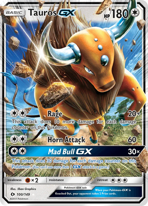Tauros GX (100/149) [Sun & Moon: Base Set] - for just $1.10! 