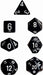 Opaque Polyhedral Black/white 7-Die Set - Just $4.25! Shop now at Retro Gaming of Denver