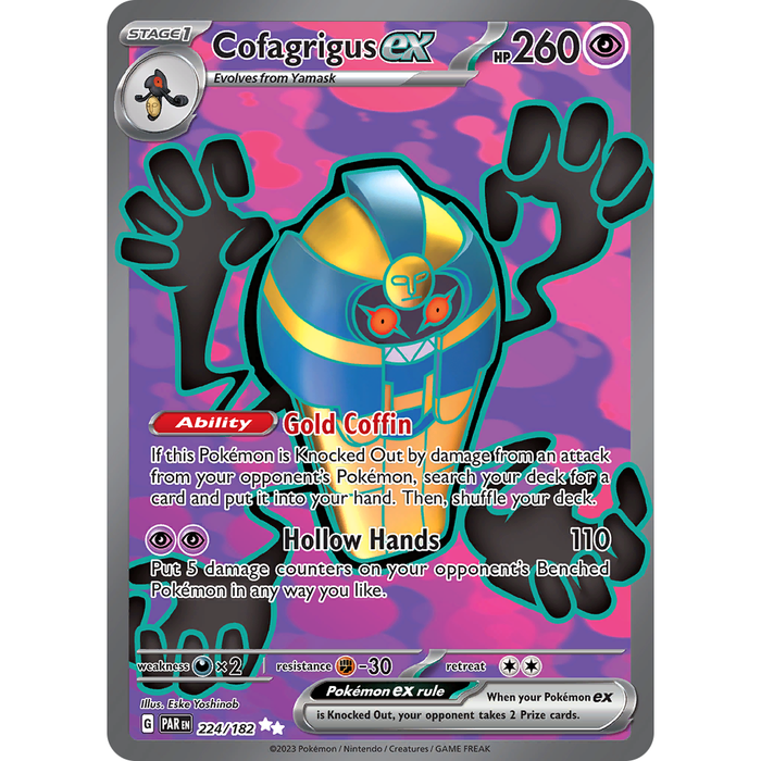 Cofagrigus ex (224/182) [Scarlet & Violet: Paradox Rift] - Just $1.05! Shop now at Retro Gaming of Denver