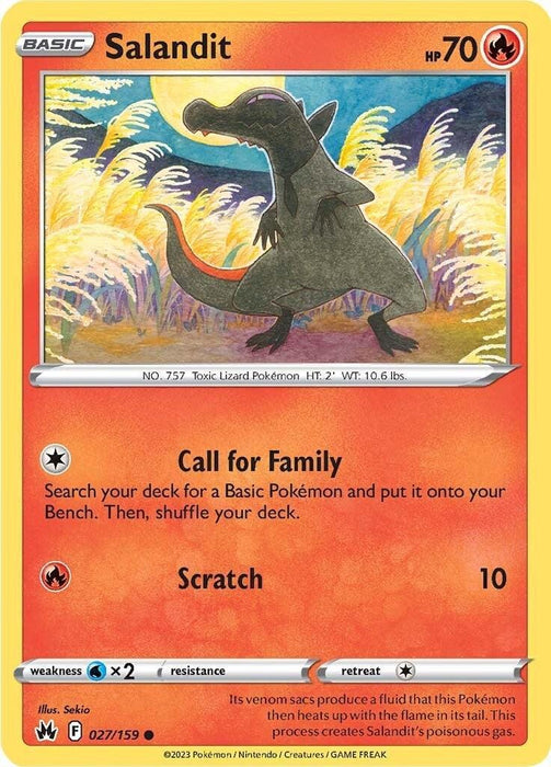 Salandit (027/159) [Sword & Shield: Crown Zenith] - for just $0.10! 