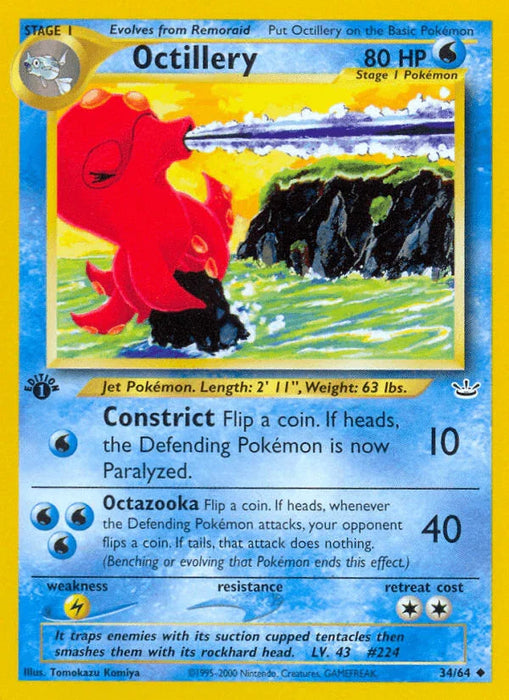 Octillery (34/64) [Neo Revelation 1st Edition] - for just $1! 
