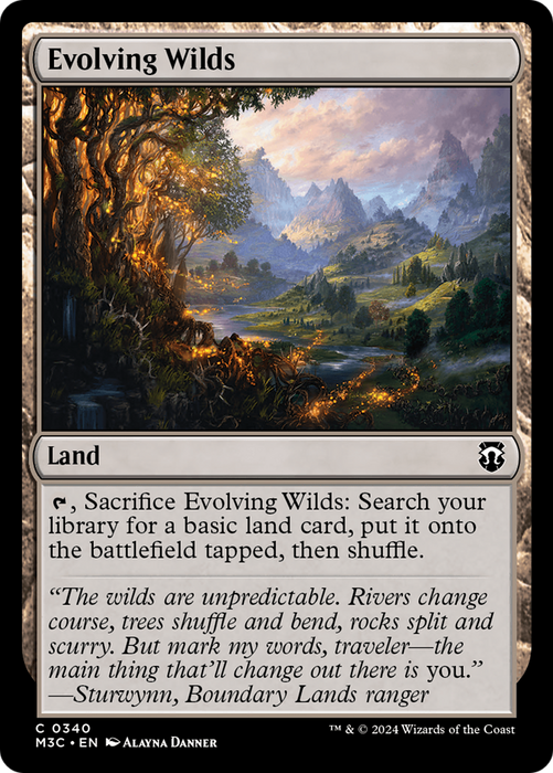 Evolving Wilds (M3C-340) - Modern Horizons 3 Commander - for just $0.05! 