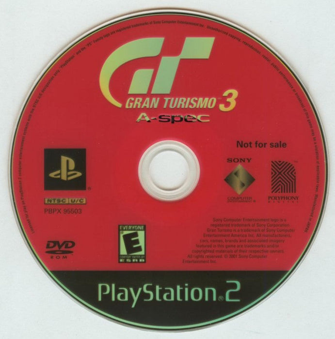 Gran Turismo 3 [Not for Resale] – PlayStation 2 (PS2) - for just $0! 