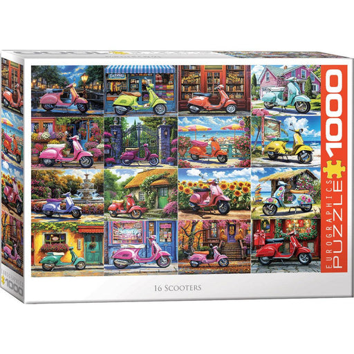 16 Scooters 1000 Piece Jigsaw Puzzle Eurographics - for just $19.99! 