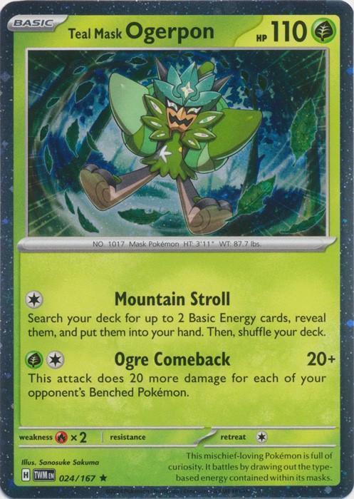 Teal Mask Ogerpon (024/167) (Cosmos Holo) [Miscellaneous Cards] - for just $0.10! 